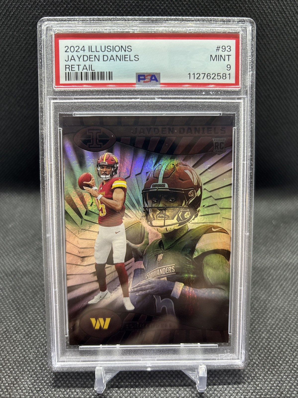 2024 PANINI ILLUSIONS RETAIL #93 JAYDEN DANIELS ROOKIE RC PSA 9