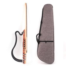 FOJILL Acoustic Electric Travel Headless Guitar portable built in effect Gig Bag