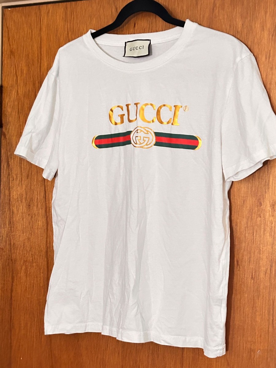 GUCCI ホワイト Tシャツ M Cotton jersey T-shirt with embroidery in white | GUCCI® US