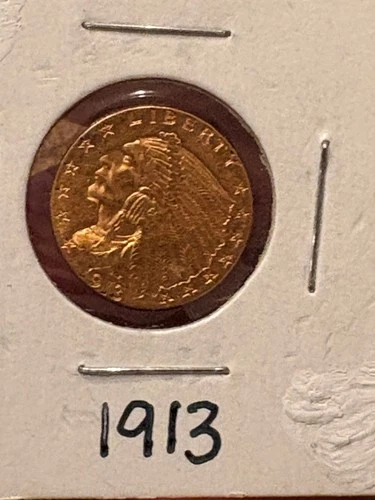 1913 gold indian head $2.50 dollar coin