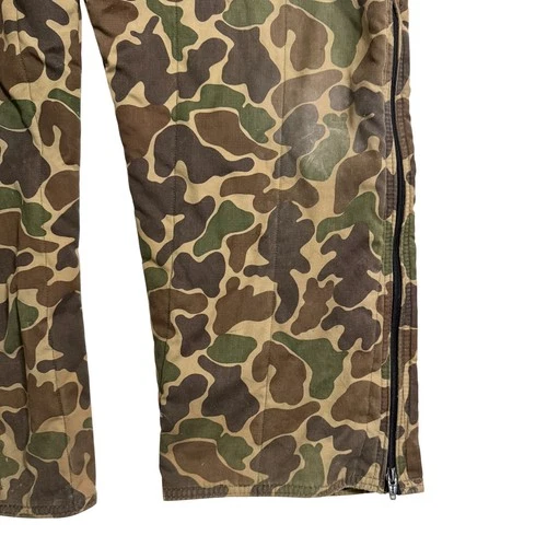 Saf-T-Bak Coveralls Large 42-44 Camo Duck Hunter Vintage Insulated Jumpsuit FLAW image 9