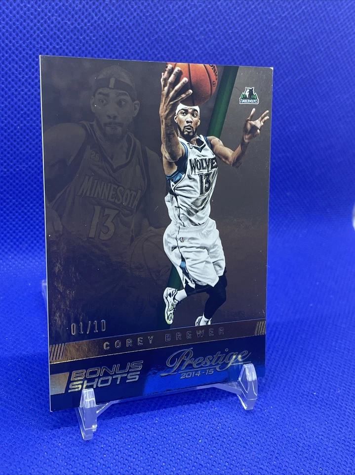 2014-15 Panini Prestige Plus Corey Brewer Parallel Bonus Shots Oro/10 Lobos Foto 3 de 4