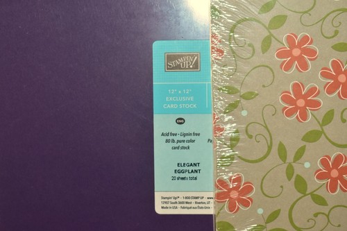 FALL FLOWERS DOUBLE SIDED PAPER & ELEGANT EGGPLANT CARDSTOCK 12" X 12" NEW - Picture 5 of 9