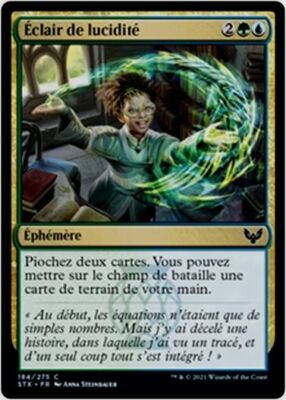 MTG Magic STX - [x4] Eureka Moment / Lightning of Lucidity, French / VF