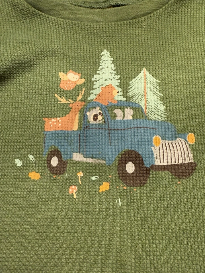 Camisas manga larga First Impressions 2T animales en vehículos (2 piezas) Foto 4 de 4