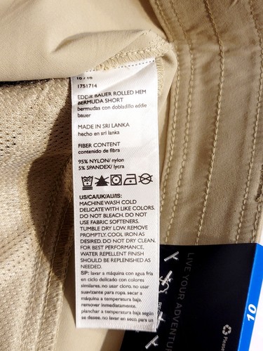 Eddie Bauer Womens Sz 6 Stretch UPF Rolled Hem Adjustable Length Bermuda Shorts - Picture 9 of 16