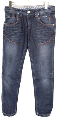 ZU+ELEMENTS Jeans Damen W27 Rigid Touch Taille Etikett Verblassender Effekt