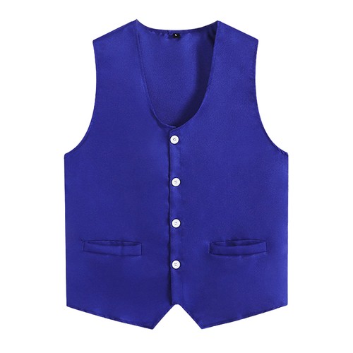 Unisex Kid Volunteer Activity Vest Button Up Waistcoat Uniform Sleeveless Jacket - Picture 7 of 119