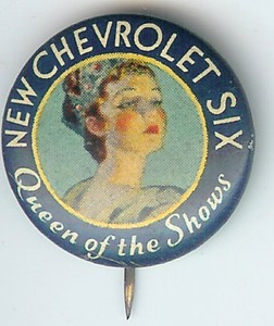 1930's New Chevrolet Six Queen of the Shows Pin pinback button | eBay
