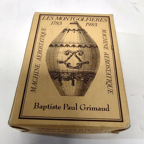 1983 Les Montgolfieres Grimaud France Playing Cards Hot Air Ballons Pack Sealed - Picture 2 of 6