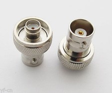 100pcs BNC Female to SMA Female Disc RF Coaxial Connector Adapter Nickel Plated