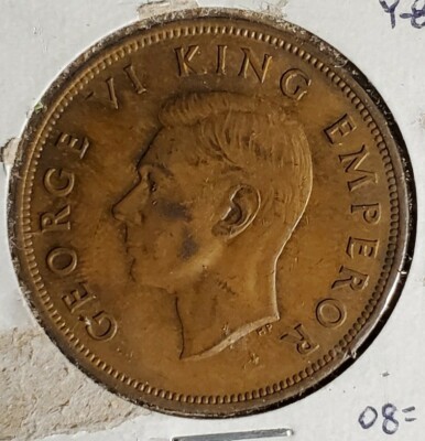 1943 NEW ZEALAND ONE PENNY COIN - WW2 ERA | eBay