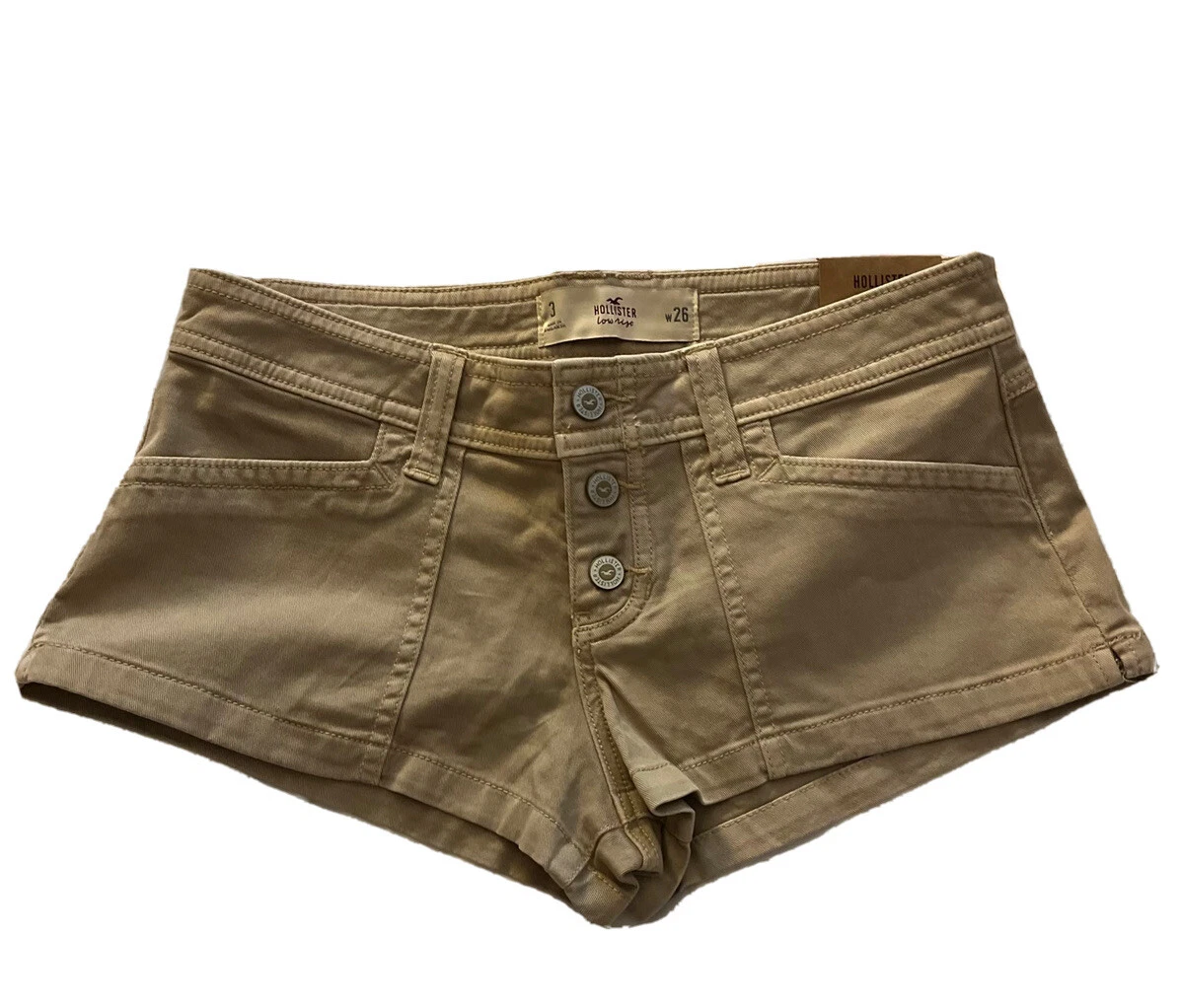 Brown top denim shorts