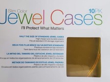 Memorex CD DVD Standard Slim Multi-Colored Jewel Cases 10 Pack Brand New Sealed