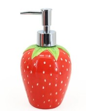 New Ceramic Strawberry 3D Soap Dispenser  Bathroom Accessory, - Red