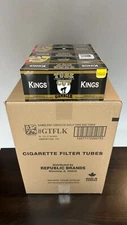 Gambler Tube Cut Gold King Size RYO Cigarette Tubes - Full Case (10000 Tubes)
