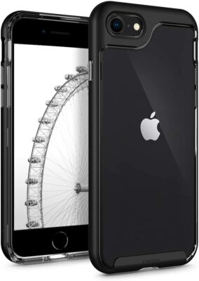 Caseology Skyfall Hülle iPhone SE 2020/2022 7 8 Klar Matt Schwarz Cover