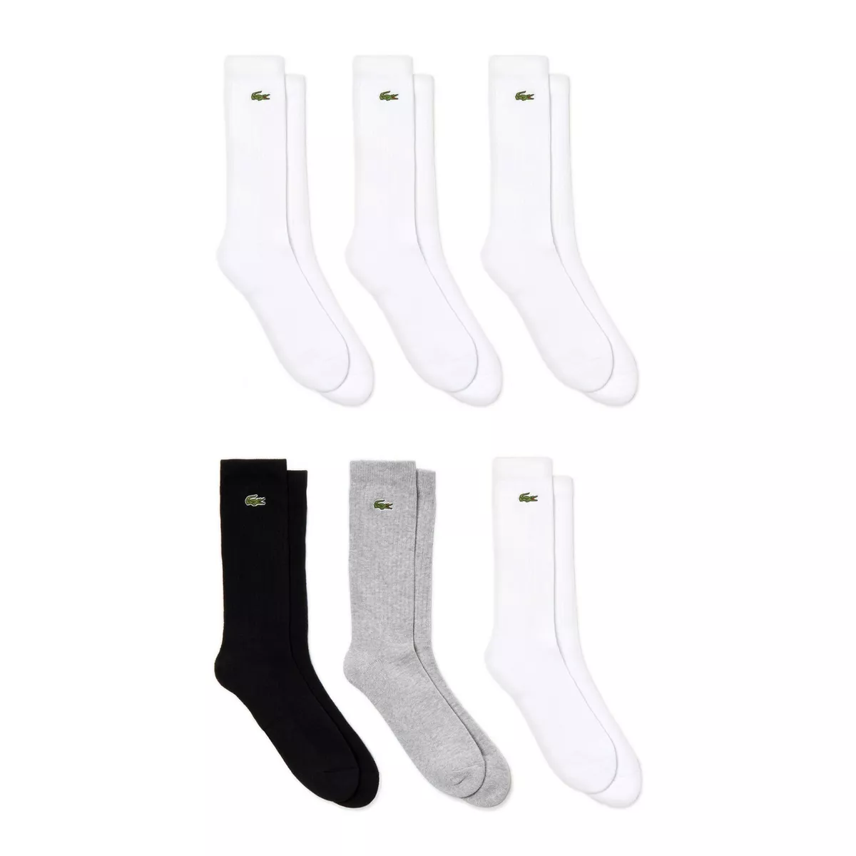 Lacoste Socks - Lacoste Sport Socks 3 Pack - RA4182 - White - Black, White,  Grey