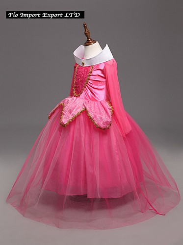 Aurora Vestito Bambina Carnevale Maschera Princess Costume Dress AUR004B VM - Picture 2 of 9
