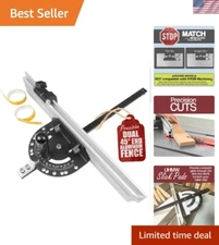 Precision Miter Gauge with Aluminum Miter Fence with 45 Degree Angled Ends fo...