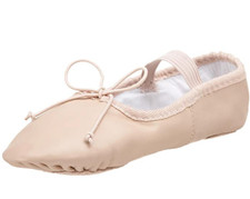 Dance Class L20536 Girl's Pink Leather Upper Ballet Shoes Size 2 M