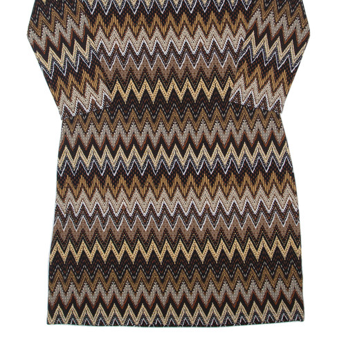 Vintage SPENSE Womens Bodycon Dress Brown 90s Striped Knee Length M - Picture 5 of 6