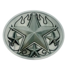 Five-Star Belt Buckle Western Cowboy Native American Motorcyclists ZFS-01 