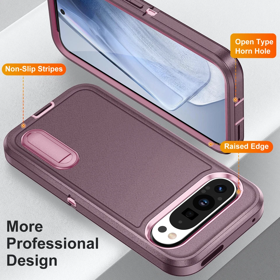 For Google Pixel 9 / 9 Pro / 9 Pro XL Case 3in1 Hybrid Shockproof Stand Cover - Image 4 of 4