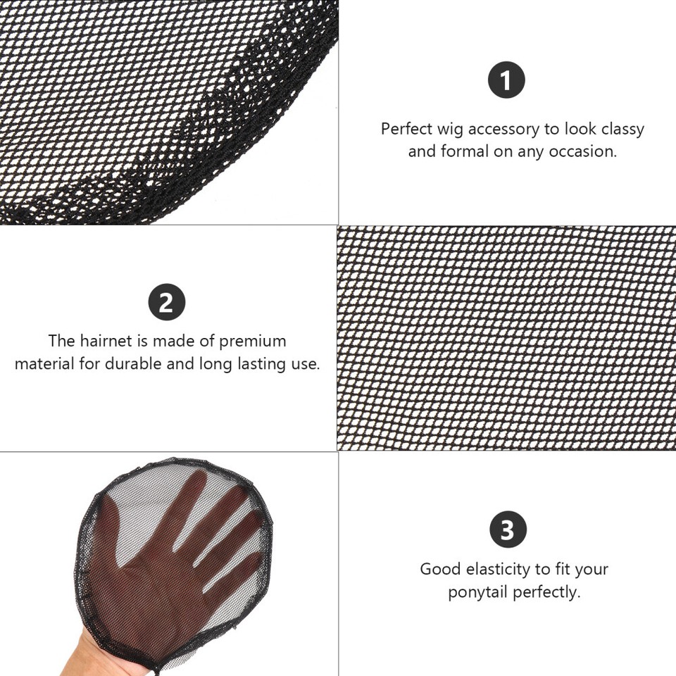 4pcs weaving cap Hair Nets Good Useful Elastic Ponytail Net Hair Bun eBay