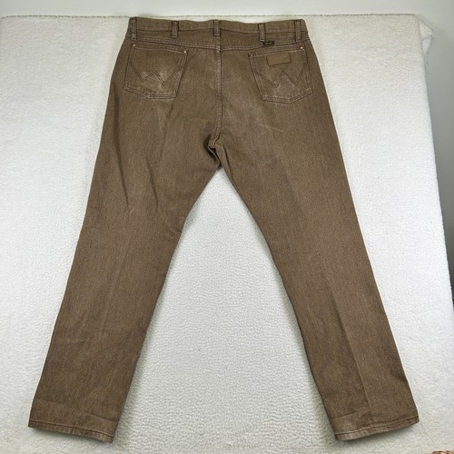 Pantalones de mezclilla vaqueros Wrangler vintage para hombre 40x32 pierna recta vaquero occidental años 90 - Imagen 3 de 15