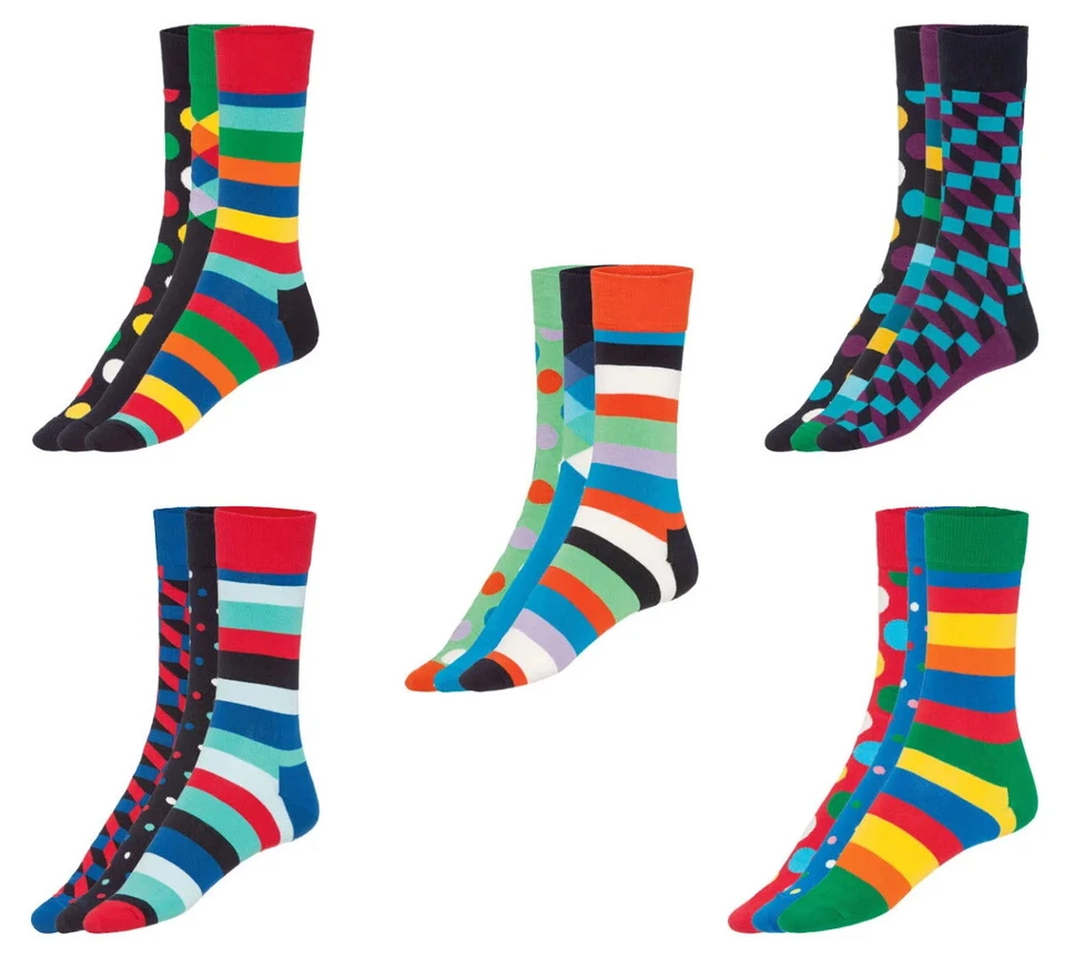 Happy Socks Damen Socken 3 Paar in Geschenkebox - verschiedene Motive