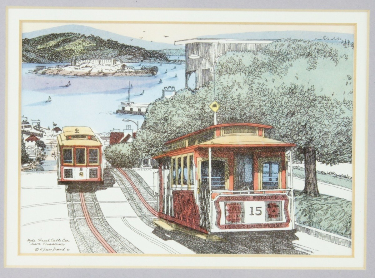 Eileen David Hyde Street Cable Car San Francisco CA 1991