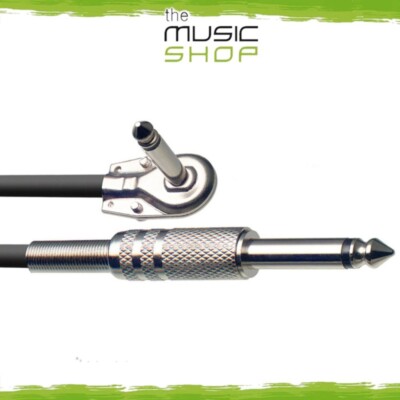 Stagg 20ft (6m) Instrument Cable Straight/Flat Angle Ends - SGC6PL (Guitar Bass)