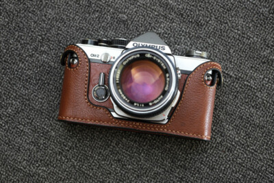 NEW Handmade Genuine Leather Half Case Cover For Olympus OM1 OM2