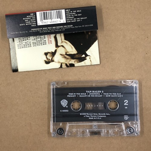 VAN HALEN Cassette Tape 90s Metal Glam VH3 GARY CHERONE EXTREME WITHOUT YOU - Picture 3 of 6