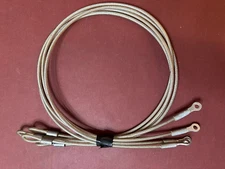 4 Pcs 3/16" x 3' Vinyl Coated Cable, Loop end, and 1/4" Eye Bolt Crimped End