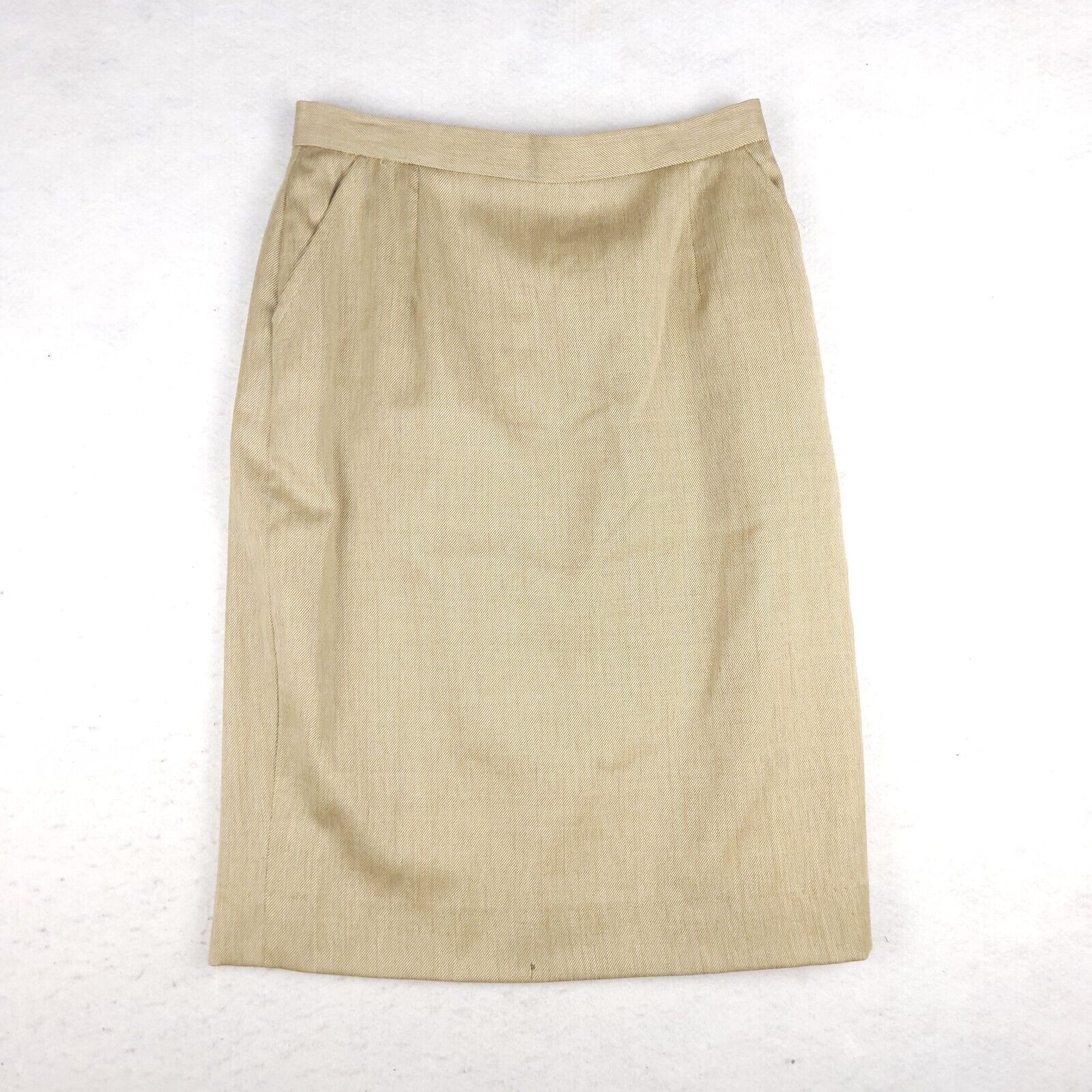 Vintage PENDLETON Wool Skirt Pleated Tan Tweed Mi… - image 1