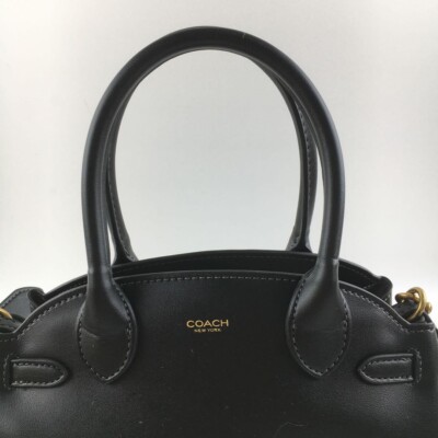 極美品 COACH CU066 エンパイア26 2WAY レザー 黒 COACH CU066 Empire Carryall Bag 26 Black Outlet New Leather | eBay