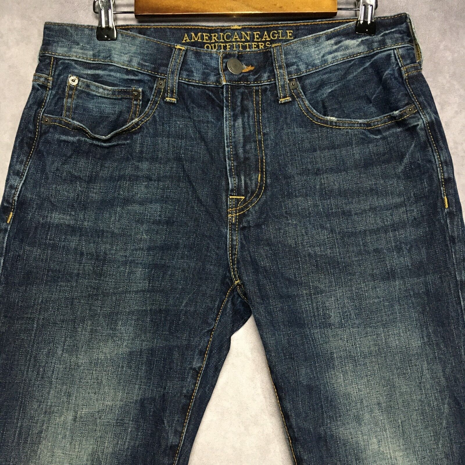 American Eagle Mens Original Straight Blue Jeans … - image 5