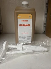 Dunkin Donuts Carmel Swirl Syrup Dunkin’ With New Pump 64 Oz Jug Bottle