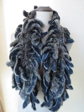 Women Real Rex Rabbit Fur Scarf Winter Warm Neckerchief Collar Travel Outdoor