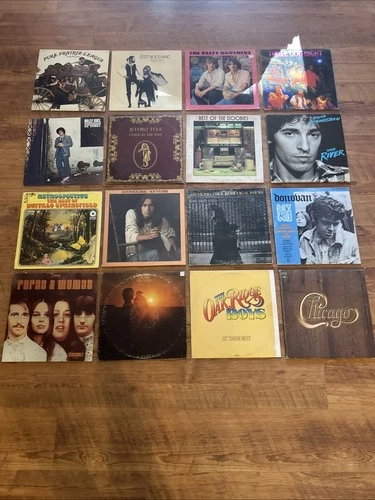 16 Lot Classic Rock Vinyl LP Records Fleetwood Mac Billy Joel Bruce Springsteen