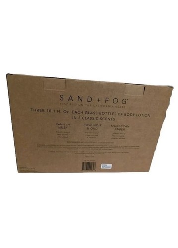Sand + Fog Body Lotion Set Of 3 Glass Bottles 10.1 Fl Oz - Picture 2 of 5