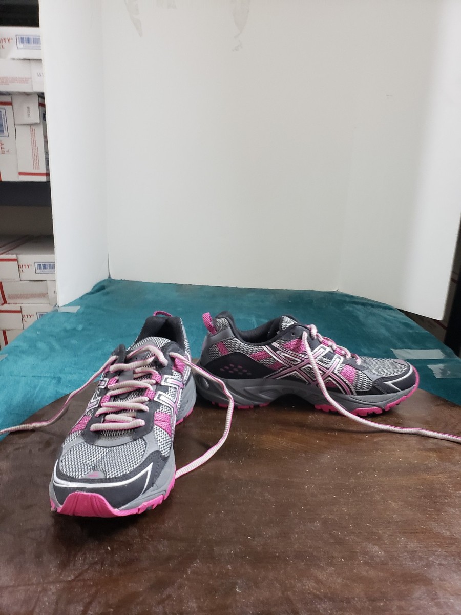 専用ページ④ Asics Gel Venture 4 Shoes Size 7 Womens Black Trail Running Hiking