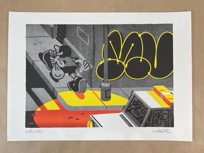 Stealth Mode by Muretz Mauro Golin xx/100 Riso Print 42x29cm (16.5'' x 11 11/16 )