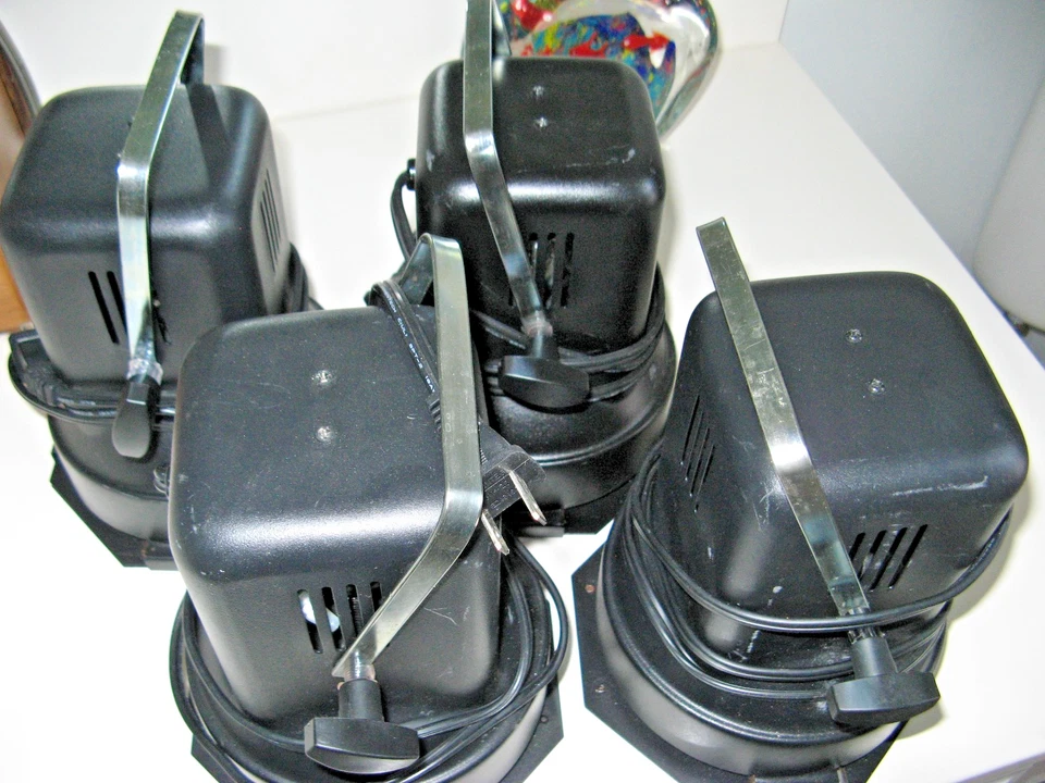 ( 4 ) American DJ Model PAR-38BL Stage Lights 7 x7 x8" with Bulb TESTED & WORKS - Image 2 of 3