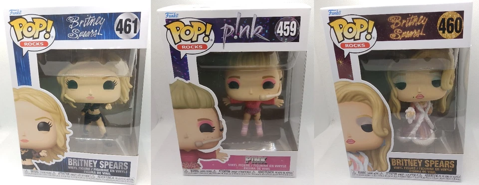 Funko Pop ! Rocks Pink 459 / Britney Spears 460 / 461 Verschiedene Zur Auswahl