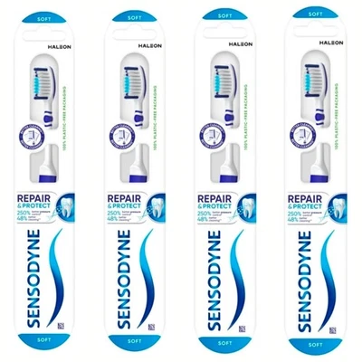 4 x Sensodyne Repair & Protect empfindliche Zähne weiche Borsten Zahnbürste
