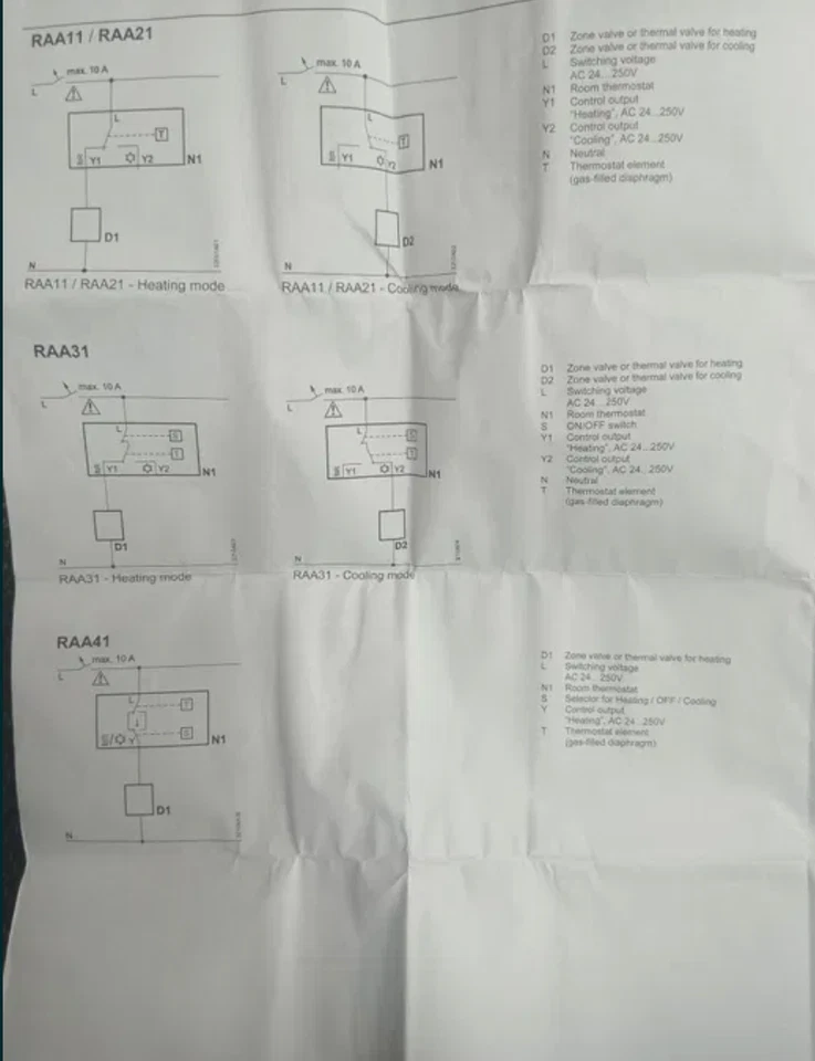 SIEMENS RAA31 Termostato de habitación electromecánico | Calefacción central ... - Imagen 4 de 4