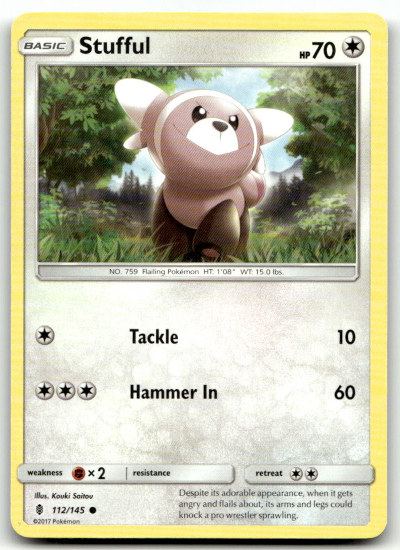 Stufful 112/145 Common Guardians Rising Pokemon Moderately Played